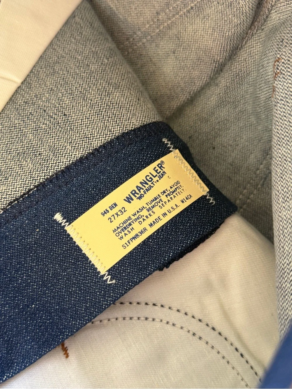 Vintage 70s Wrangler 945 DEN 27x32 Boot Jeans No Fault DEADSTOCK w Tags RARE Men